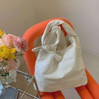 Knotted Canvas Hobo Bag