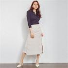 Pleated-layered Midi Skirt