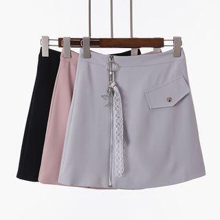 Zipped Through Charm A-line Skirt
