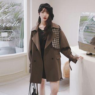 Plaid Panel Parka