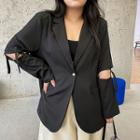 Cutout One-button Blazer