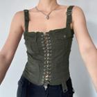 Lace-up Cargo Tank Top