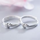 925 Sterling Silver Knotted Open Ring