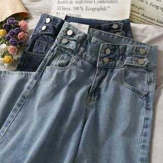 Details High-waist Straight Leg Jeans