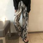 Tie Dye Wide-leg Pants Tie Dye - Black & White - One Size