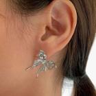 Butterfly Alloy Earring 1 Pc - Butterfly Alloy Earring - Silver - One Size