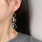 Bead Alloy Hoop Dangle Earring 1 Pair - Gold - One Size