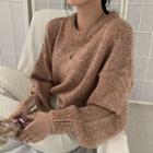 Plain Melange Oversize Sweater