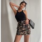 Camouflage High-waist Mini Skirt