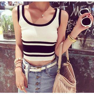 Two-tone Knitted Tank Top