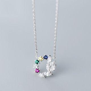 925 Sterling Silver Rhinestone Pendant Necklace S925 Sterling Silver - Necklace - One Size
