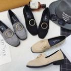 British Style Buckled Low Heeled Loafers