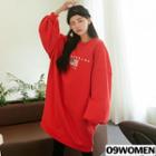Brushed-fleece Lined Printed Pullover Dress