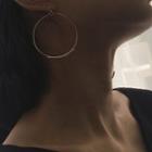 Metal Ring Drop Hook Earrings
