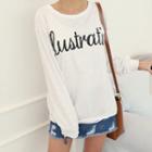 Distressed Letter Print T-shirt
