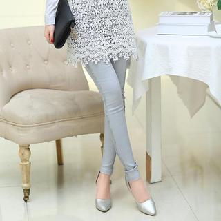 Lace Trim Skinny Pants