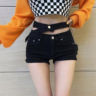 High Waist Cut-out Hot Pants