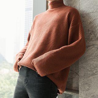 Crew-neck Oversize Ribbed Sweater