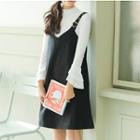 Heart Buckled Pinafore A-line Dress