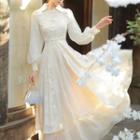 Set: Lace Midi A-line Coatdress + Midi A-line Skirt
