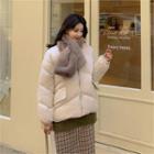 Set : Puffer Jacket + Keyhole Furry Scarf