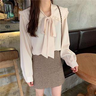 Peter Pan Ribbon-accent Blouse