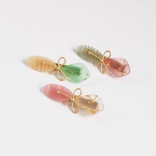 Gold Leaf Resin Bow Hair Clip