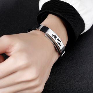 Stainless Steel Silicone Bracelet 1245 - Bracelet - One Size