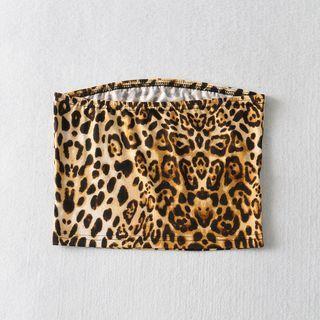 Leopard Strapless Top