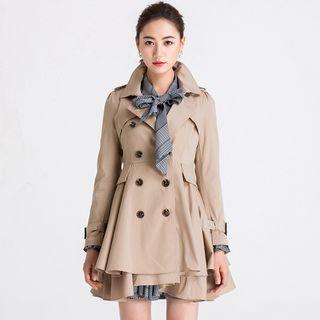 Ruffle Trench Jacket