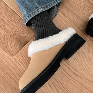 Faux-shearling Snow Slides