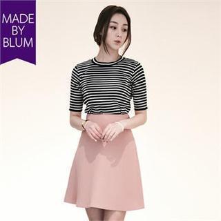 Buckled A-line Skirt