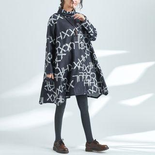 Long-sleeve Lettering Mini Dress