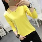 Strap Detail Long-sleeve T-shirt
