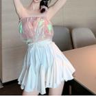 Holographic Flowy Camisole Top