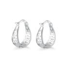 Fashion Elegant Openwork Pattern Geometric Earrings Silver - One Size