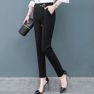 Fringed Straight-leg Pants