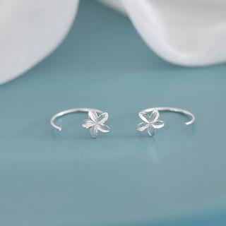 Flower Earring 1 Pair - Silver - One Size