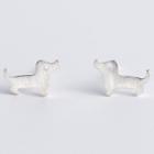 925 Sterling Silver Animal Earring 925 Silver - Dog - One Size