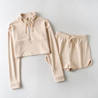 Set: Half-zip Pullover + Shorts