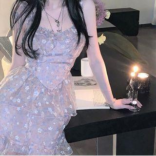 Floral Sheer A-line Dress (various Designs)