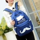 Mustache Print Backpack