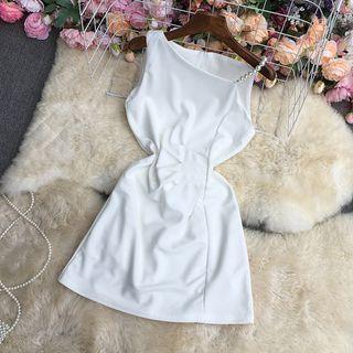 Sleeveless Beaded Mini A-line Dress