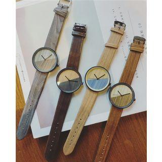 Wooden Grain Strap Watch