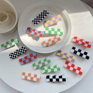 Checker Acetate Hair Clip