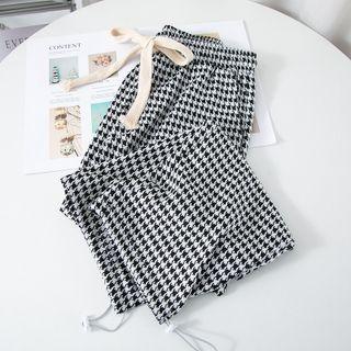 Houndstooth Wide Leg Sweatpants