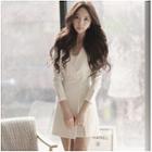 Plain Long Sleeve Coatdress