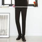 Hidden Band-waist Slim-fit Dress Pants