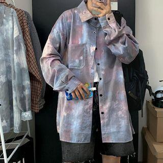 Splatter Print Shirt Jacket