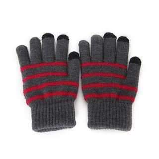 Touchscreen Stripe Knit Gloves